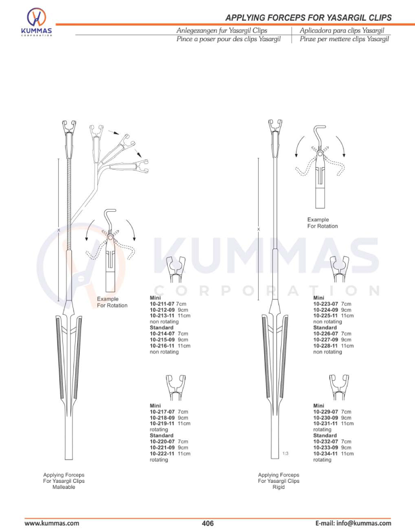 Applying Forceps for Yasargil Clips