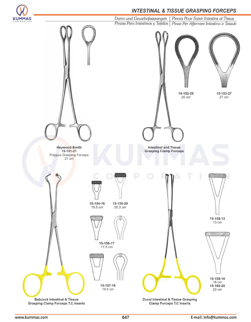 Intestinal & Tissue Grasping Forceps