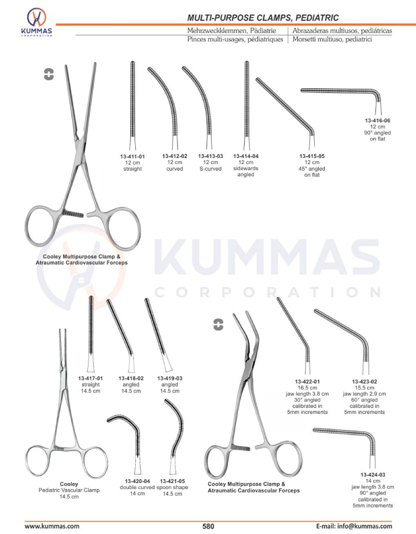 Multipurpose Clamps, Pediatric