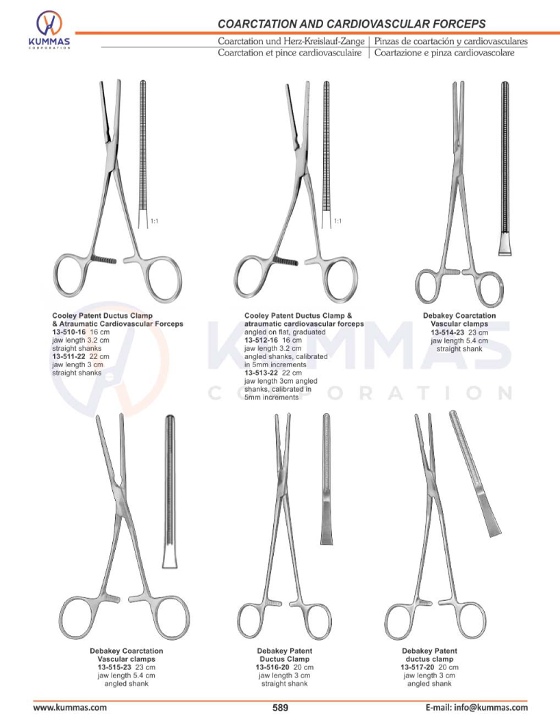 Coarctation Forceps & Cardiovascular Forceps