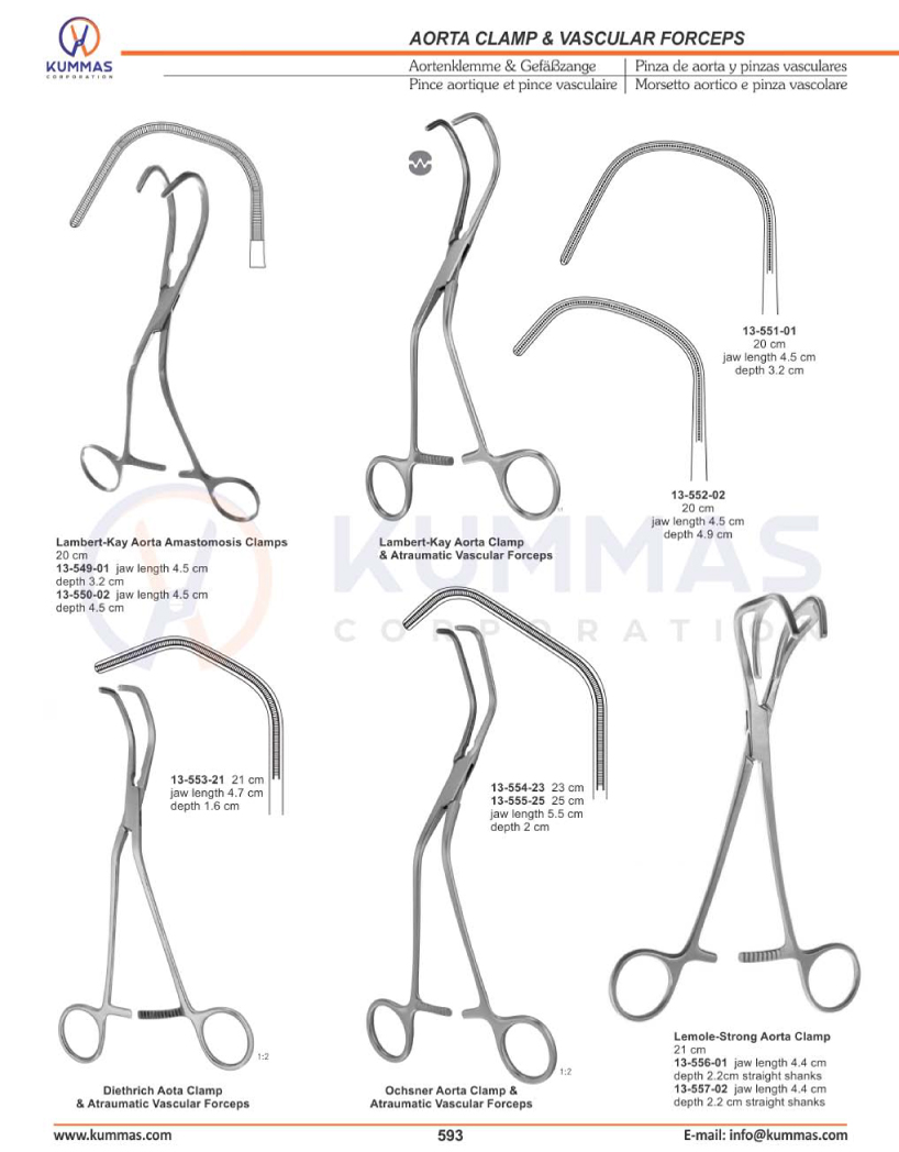 Aorta Clamp & Vascular Forceps
