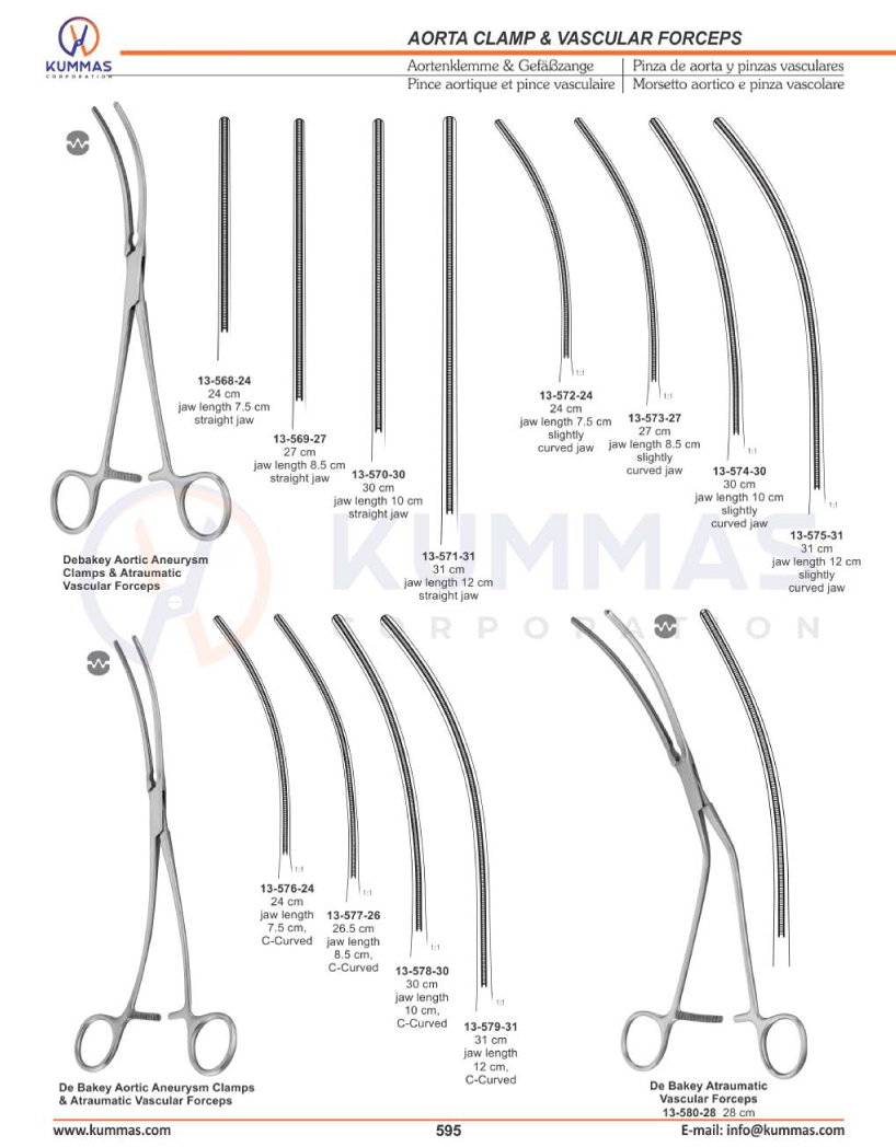 Aorta Clamp & Vascular Forceps