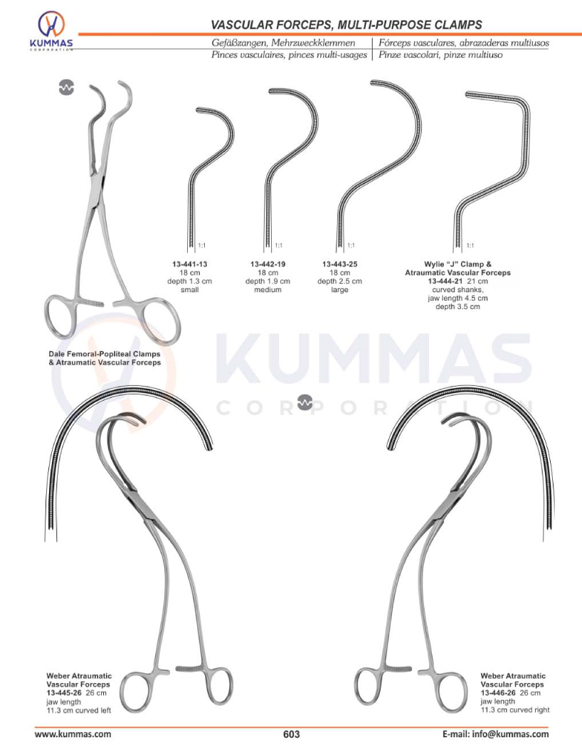 Vascular Forceps, Multipurpose Clamps