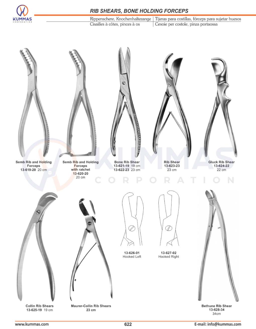 Rib shears, Bone Holding Forceps