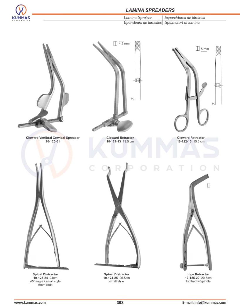 Lamina Spreaders