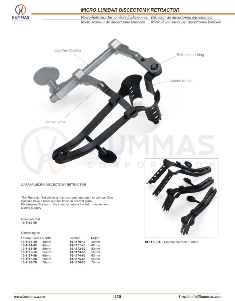 Micro Lumbar Disectomy Retractor