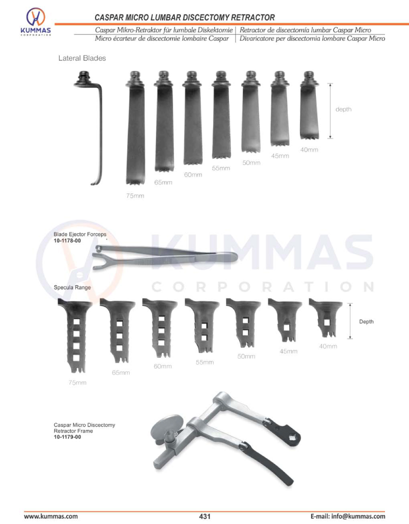Caspar Micro Lumbar Disectomy Retractor