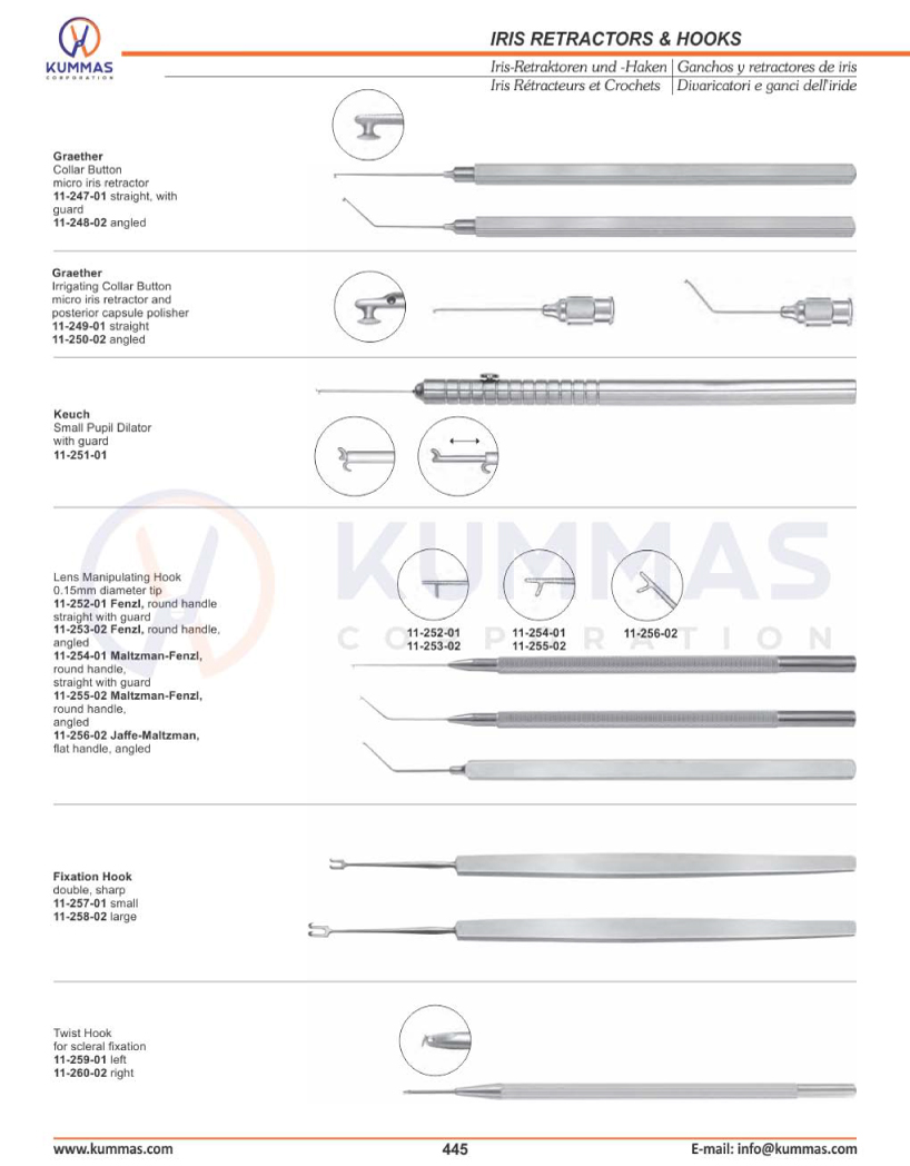Iris Retractors & Hooks