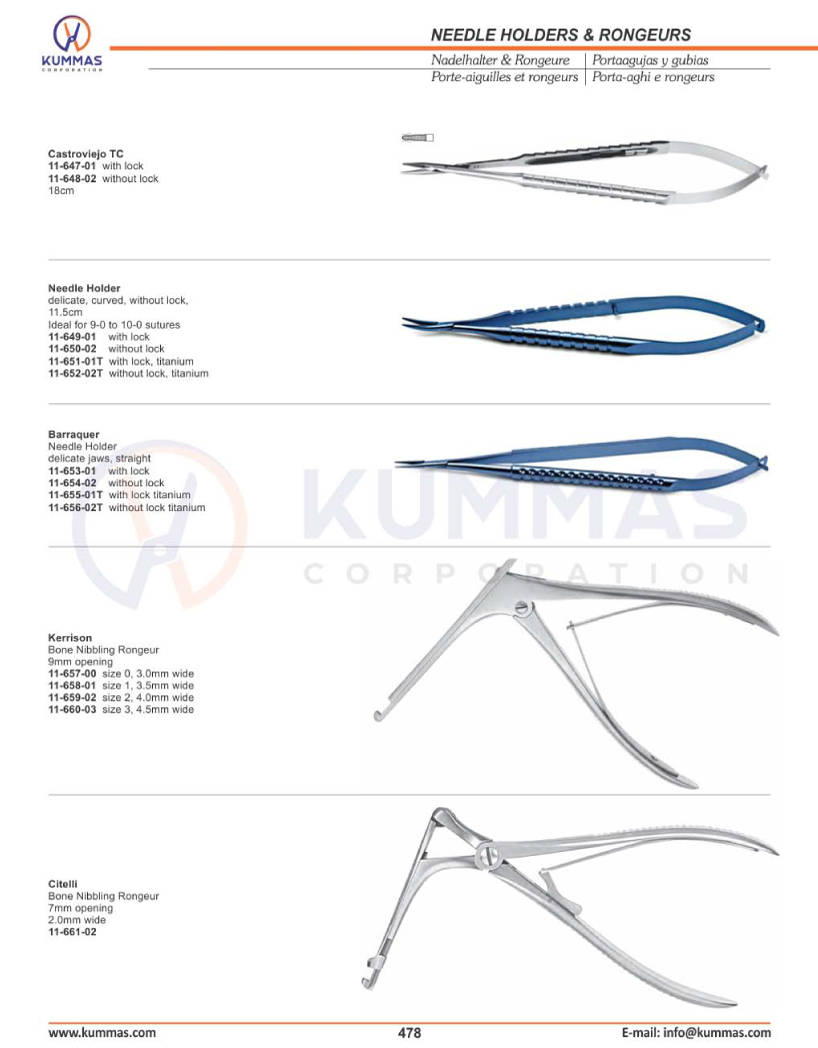Needle Holders & Rongeurs