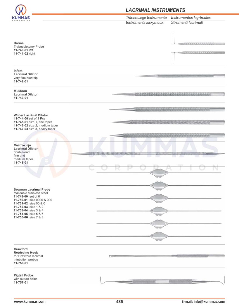 Lacrimal Instruments