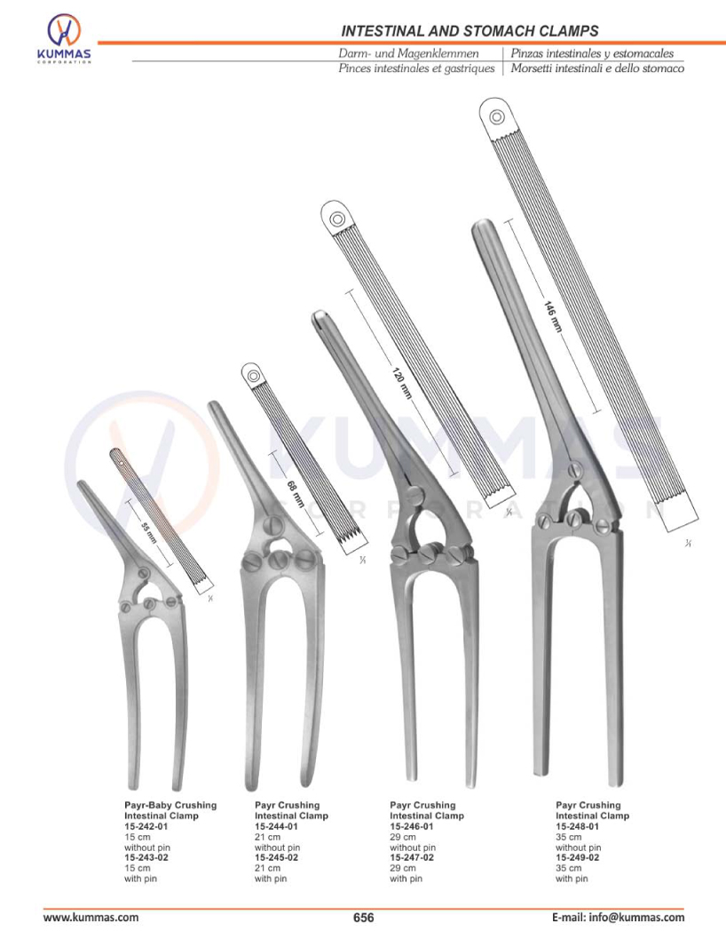 Intestinal & Stomach Clamps