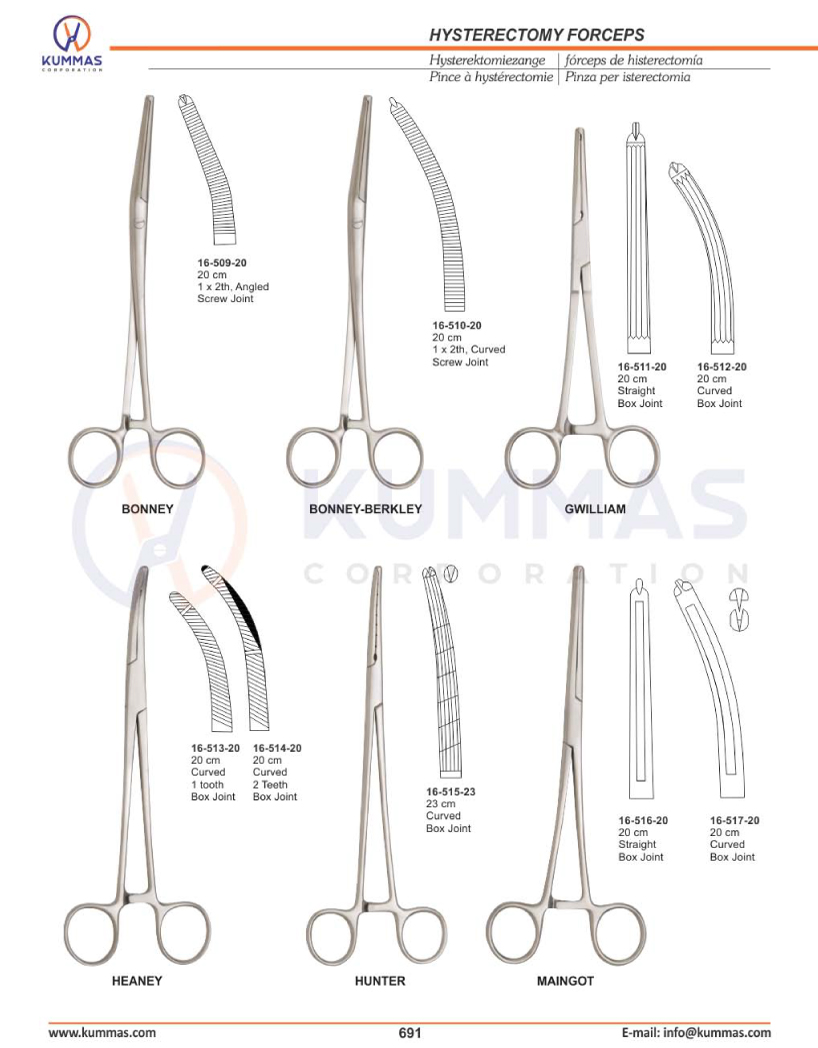Gyne-Hysterectomy Forceps